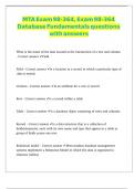 MTA Exam 98-364&comma; Exam 98-364 Database Fundamentals questions with answers
