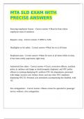 MTA SLD EXAM WITH PRECISE ANSWERS 