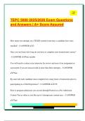 TEPC 5000 2025&sol;2026 Exam Questions  and Answers &vert; A&plus; Score Assured