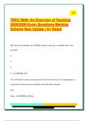 TEPC 5000&colon; An Overview of Teaching  2025&sol;2026 Exam Questions Marking  Scheme New Update &vert; A&plus; Rated 