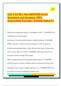 Unit 3 AP Bio Test 2025&sol;2026 Exam  Questions and Answers 100&percnt;  Guaranteed Success &vert; Already Rated A&plus;