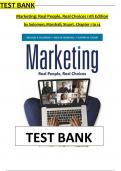 Test Bank - Marketing&colon; Real People&comma; Real Choices 11th Edition by Michael Solomon&comma; Greg Marshall & Elnora Stuart - Complete&comma; Elaborated and Latest Test Bank&period; ALL Chapters &lpar;1-14&rpar; Included and Updated for 2025