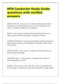 MTA Conductor Study Guide questions with verified answers 