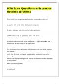 MTA Exam Questions with precise detailed solutions