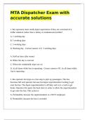 MTA Dispatcher Exam with accurate solutions