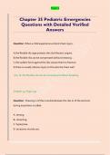 Chapter 35 Pediatric Emergencies  Questions with Detailed Verified  Answers 