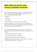 HESI BSN 225 Exam with precise detailed solutions