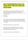 HESI FUNDAMENTALS BSN 225 EXAM WITH PRECISE DETAILED SOLUTIONS 