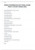 NR293 PHARMACOLOGY FINAL EXAM  PART 2 STUDY GUIDE 2025