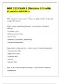 NUR 215 EXAM 1 &lpar;Modules 1-3&rpar; with accurate solutions