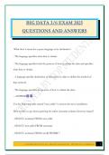 BIG DATA 3&sol;6 EXAM 2025 QUESTIONS AND ANSWERS