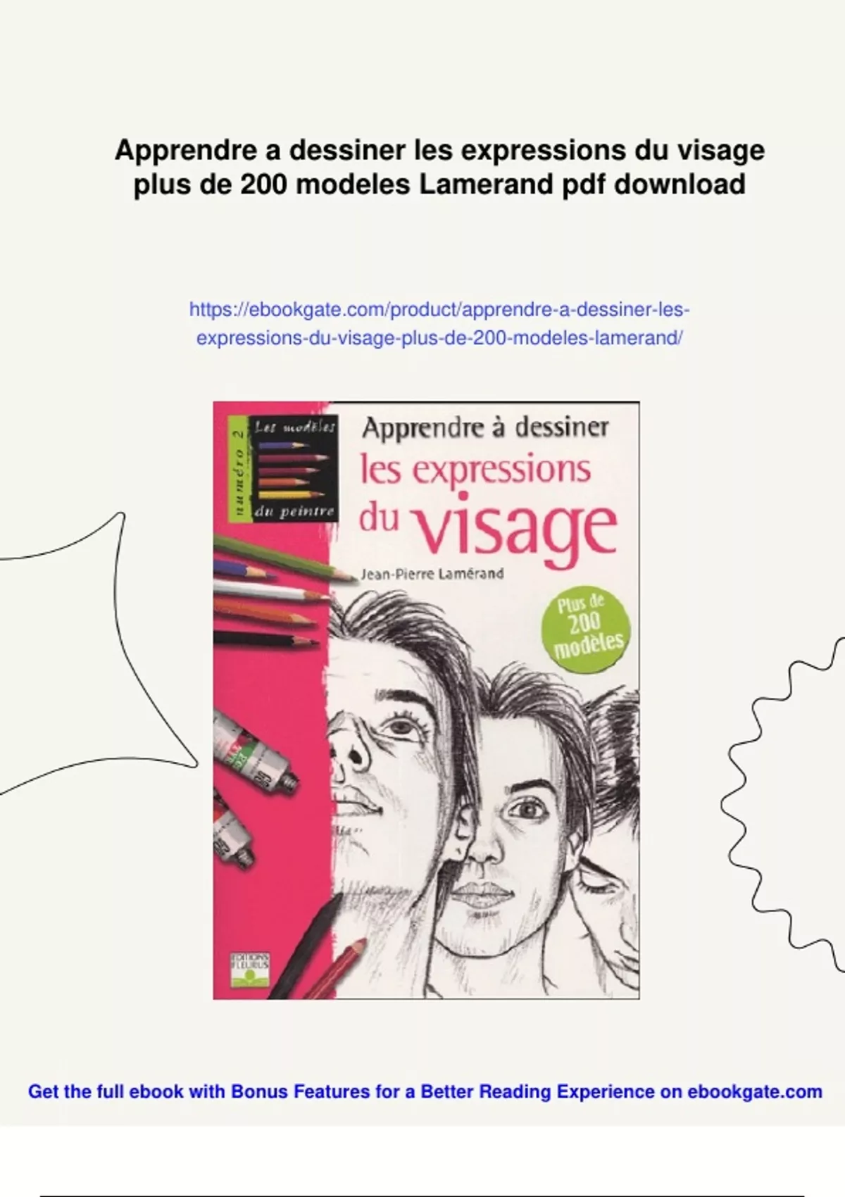 Summary Apprendre a dessiner les expressions du visage plus de 200 ...