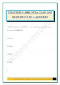 CHAPTER 6-- BIG DATA EXAM 2025 QUESTIONS AND ANSWERS
