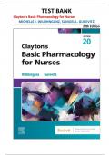 Clayton's Basic Pharmacology for Nurses test bank&comma; 20th Edition by Michelle J&period; Willihnganz and Samuel L&period; Gurevitz &vert;all chapters covered&vert;