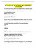 CYSA EXAM QUESTIONS AND CORRECT ANSWERS&excl;&excl;