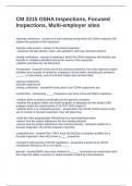 CM 2215 OSHA Inspections&comma; Focused Inspections&comma; Multi-employer sites Questions and Answers 