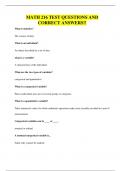 MATH 216 TEST QUESTIONS AND CORRECT ANSWERS&excl;&excl;