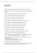 CM 2215 QUESTIONS AND ANSWERS FULLY SOLVED