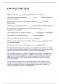 CM Final CMF 2215 Questions and Answers 