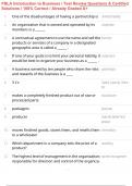 FBLA Introduction to Business &sol; Test Review Questions & Certified Solutions &sol; 100&percnt; Correct &sol; Already Graded A&plus; 