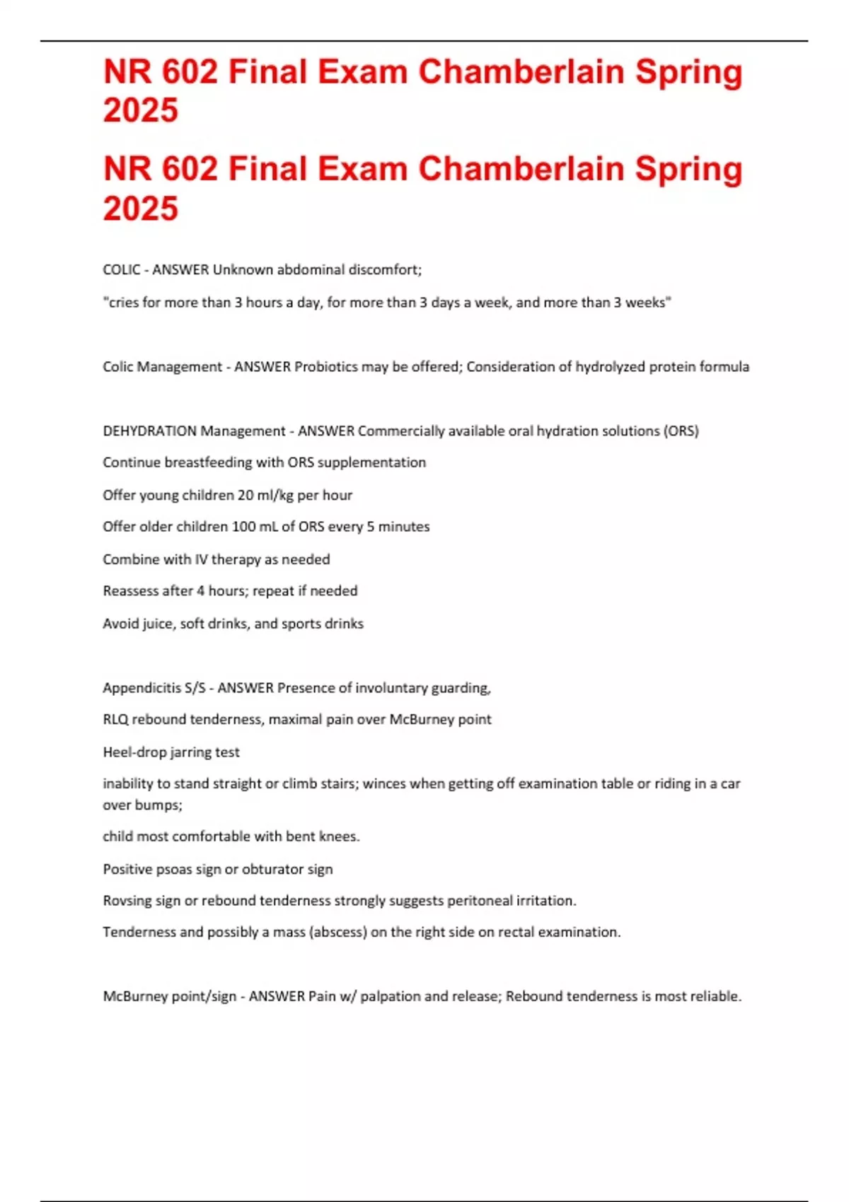 NR 602 FINAL EXAM SPRING 2025 QUESTIONS AND VERIFIED ANSWERS ...