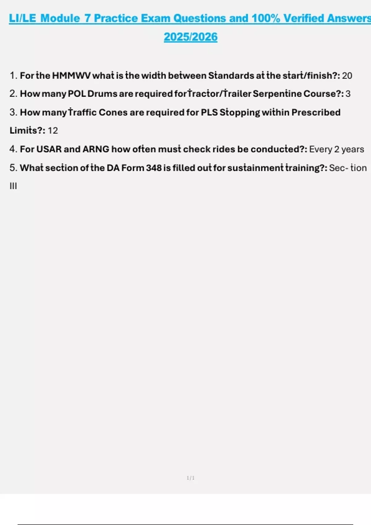LI/LE Module 7 Practice Exam Questions and 100% Verified Answers – 2025 ...