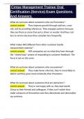 Cintas Management Trainee Oral Certification &lpar;Service&rpar; Exam Questions And Answers&period;docx