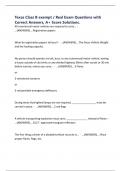 Texas Class B exempt &sol; Real Exam Questions with Correct Answers&comma; A&plus; Score Solutions&period;
