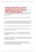 Wildland-2025&sol;2026 test With Questions & Correct Answers &vert; 100&percnt; Solved&vert; Graded A&plus;