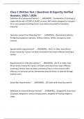 Class C Written Test &sol; Questions & Expertly Verified Answers&comma; 2025 &sol; 2026&period;
