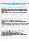 License Instructor &sol; License Examiner Test Questions and 100&percnt; Verified Answers &ndash; 2025&sol;2026 Updated