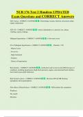 NUR 176 Test 2 Hondros UPDATED         Exam Questions and CORRECT Answers