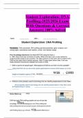 Student Exploration&colon; DNA Profiling-2025&sol;2026 Exam With Questions & Correct Answers&vert; 100&percnt; Solved