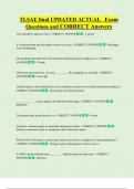 TLSAE final UPDATED ACTUAL   Exam  Questions and CORRECT Answers 