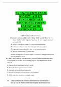 NR 324-2025&sol;2026 EXAM REVIEW ATI RN FUNDAMENTALS PROCTORED FOCUS LATEST WITH RATIONALES&hellip;A&plus;