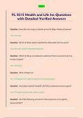 FL 0215 Health and Life Ins Questions  with Detailed Verified Answers