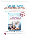 Test Bank for Maternity and Pediatric Nursing 4th Edition &lpar;LWW&comma; 2020&rpar; by Ricci&comma; Kyle and Carman&comma; ISBN no&semi; 9781975139766&comma; all 30 Chapters Fully Covered &lpar;NEWEST 2025&rpar;