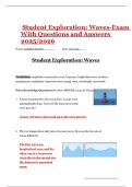 Student Exploration&colon; Waves-Exam With Questions and Answers 2025&sol;2026