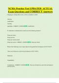 NCMA Practice Test UPDATED  ACTUAL   Exam Questions and CORRECT Answers 