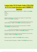 Lemon Soda CPCM Study Guide UPDATED   ACTUAL Exam Questions and CORRECT  Answers 