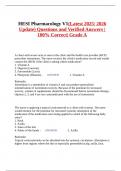 HESI Pharmacology V1&lpar;Latest 2025&sol; 2026 Update&rpar; Questions and Verified Answers &vert;100&percnt; Correct&vert; Grade A