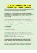 CPCM Pre-Award UPDATED   Exam  Questions and CORRECT Answers 
