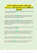 CPCM Guiding Principles UPDATED  ACTUAL  Exam Questions and CORRECT  Answers 