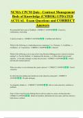 NCMA Bundled Exam Questions WITH  CORRECT Answers