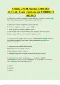 CMKG CPCM Practice UPDATED  ACTUAL  Exam Questions and CORRECT  Answers 