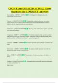 CPCM Bundled Exam Questions WITH  CORRECT Answers