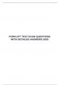  FORKLIFT TEST EXAM QUESTIONS WITH DETAILED ANSWERS 2025