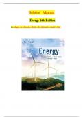 Solution Manual for Energy&colon; Its Use and the Environment 6th Edition by Roger Hinrichs&comma; Rachel Wade ISBN&semi;9780357719428 Chapter 1-21 Fully Covered &vert;&vert;NEWEST VERSION&vert;&vert;&period;