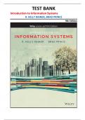 Test Bank for Introduction to Information Systems &lpar;9th Edition&rpar; by R&period; Kelly Rainer and Brad Prince &vert;fully covered&vert;