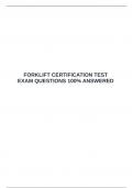  FORKLIFT CERTIFICATION TEST EXAM QUESTIONS 100&percnt; ANSWERED &emsp;